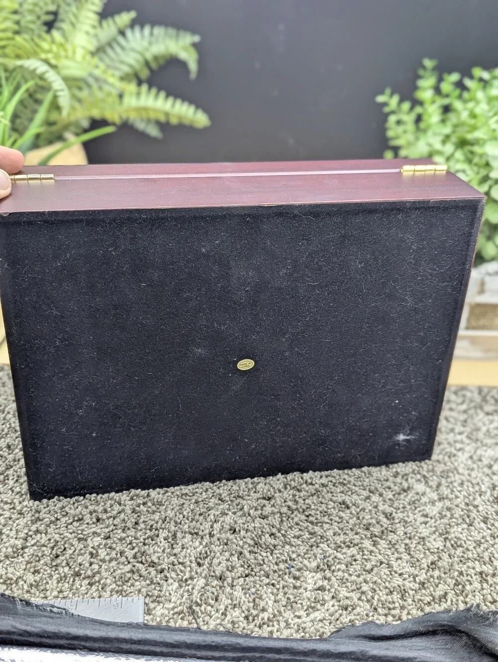 Brillhart Dark Cherry Display 10 Watch Lock Box Very Clean No Key
